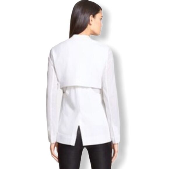 𝅺HELMUT Lang White Cut Out Back Blazer Size 4 - Picture 4 of 10